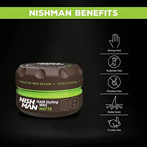 Nishman - Série de coiffure (150ml, 04 Rugby AQUA WAX)