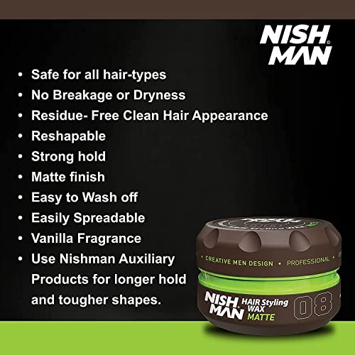 Nishman - Série de coiffure (150ml, 05 Keratin AQUA WAX)