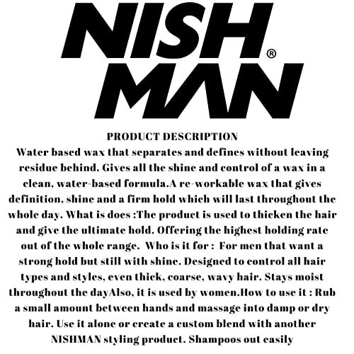 Nishman - Série de coiffure (150ml, 03 Flaming AQUA WAX)